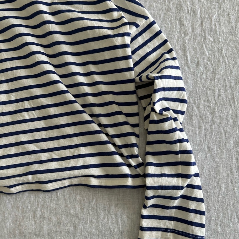 Saint James for J Crew Navy and White Striped Top - Picture 4 of 5